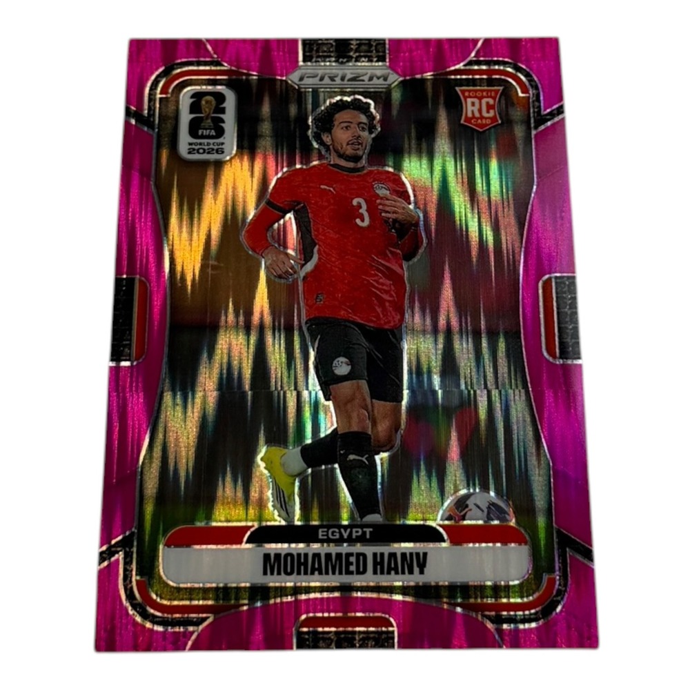 2026 Panini Prizm Mohamed Hany Egypt RC Pink Mojo Prizm 152/195 #222 Soccer Card